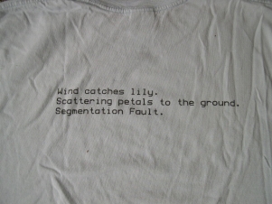 haiku shirt back