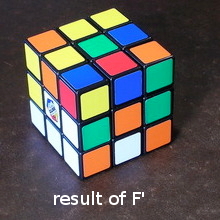 cube F' result rotation picture