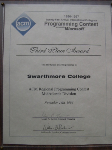 1996 ACM award
