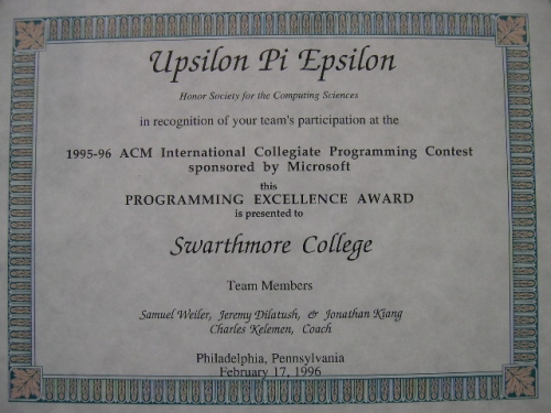 1996 ACM spring award