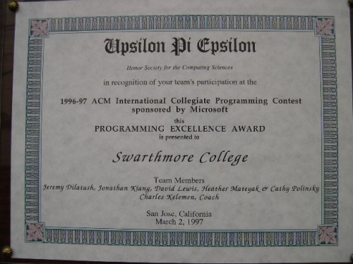 1997 ACM award