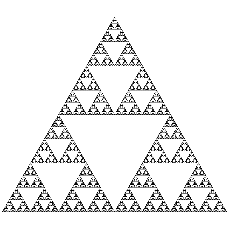 Our recursive pattern with 7 levels drawn