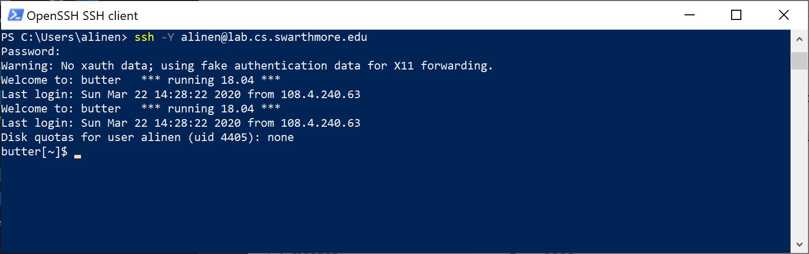 powershell ssh