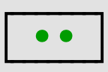2 green circles with a line border