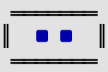 2 blue squares with a pipe border