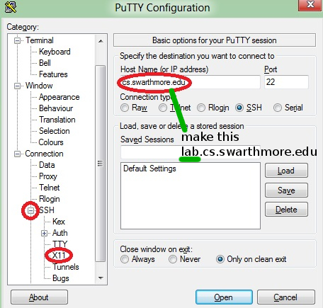 Putty Configuration