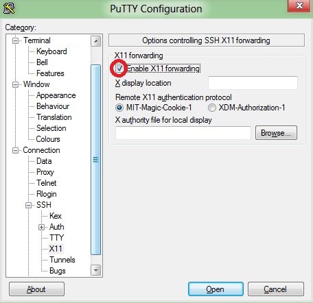 Putty Configuration