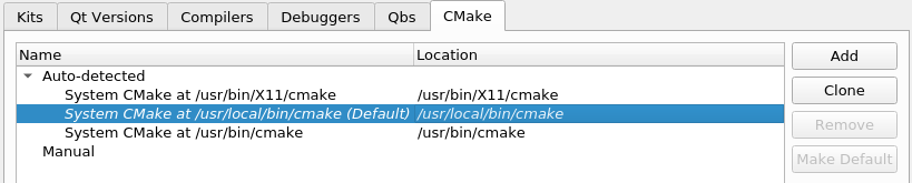 cmake settings