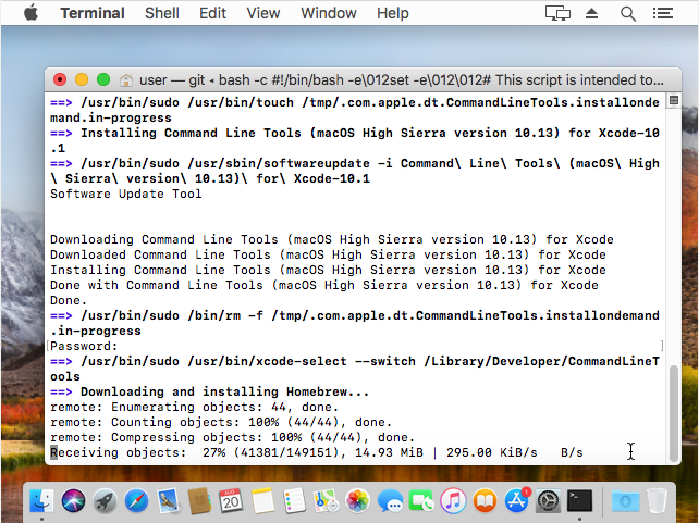 "mac terminal homebrew download