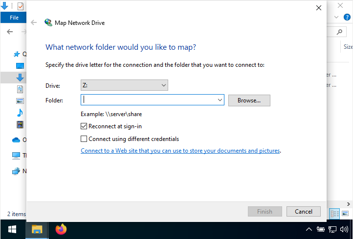 windows network dialog empty