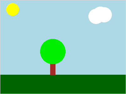 tree and sun graphics