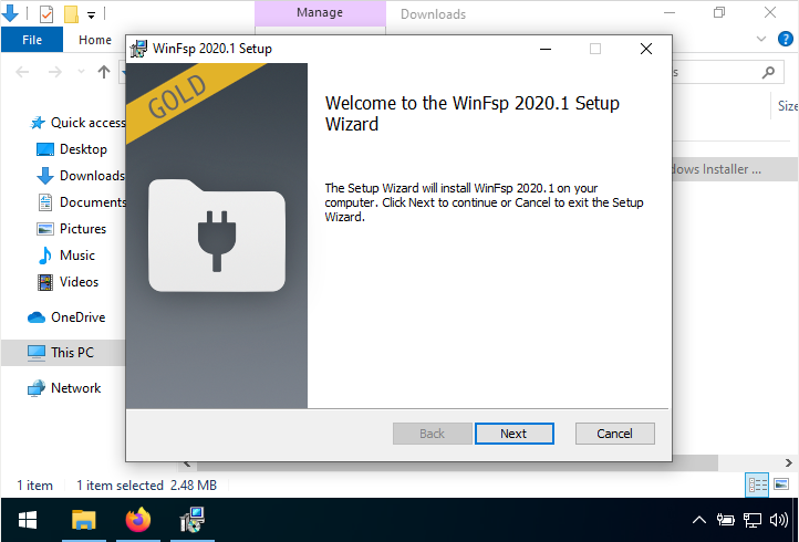 winfsp installer